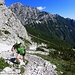 Schottrig und steil, die Wege in den Steiner Alpen