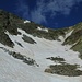 Schneefelder vor der Scharte zwischen den beiden Gipfel
