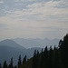 Dunstige Sichtverhältnisse: Blick zum Kaiser