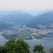 etwas trübe Aussicht auf Ascona und Locarno