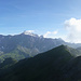 Blick vom Sassauna auf die "Grande Boucle": Zuerst ganz an den rechten Bildrand, dann obendrüber ganz nach links