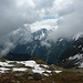 Nebelfetzen draußen im Tal
