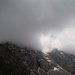Vogelkarspitze und Östliche Karwendelspitze in Wolken