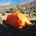 Gigathlon Zelt in der Wüste beim Lone Pine Campground. Swiss Power :)