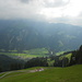 Tiefblick nach Schoppernau von der Mittelstation