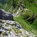 Oberhalb des zweiten Aufschwungs (Schlüsselstelle). 