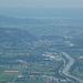 Aussicht vom Hurst: Rheintal, Hintergrund Bodensee