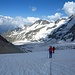 Annäherung an die Spaltenzonen des Glacier de Saleina
