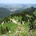 Überblick über den Anstiegsweg vom Mittagberg