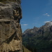 Un grimpeur en rappel dans la spectaculaire descente de <a href="http://www.hikr.org/tour/post14407.html">Männer von Memental</a>.