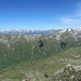 Im Vordergrund der ganz lange [http://www.hikr.org/tour/post52616.html Kamm] über dem Vergaldner Tal; dahinter Verwall, Samnaun und Silvretta