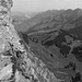 Aussicht von der Mitte des ESE-Grats zu Vallée de l'Intyamon und Lac de la Gruyère