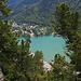 Tiefblick auf den malerischen Lac de Champex (1466m).
