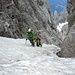 Ambiance "alpinisme" dans la descente de la Cima della Madonna