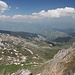 Korab - Ausblick vom Gipfel u. a. über Weiden der Fusha e Korabit und nach Radomirë.