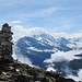Steinmann am Gipfel des Roc d´Orzival ((2853 m)