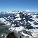 Die Mont-Blanc Gruppe vom Gipfel der Haute Cime