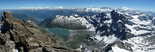 Panorama Walliser Alpen - Mont-Blanc Gruppe