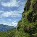 Blick aus den steilsten Wandpassagen (ca. 15m 70°)