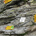 Pass de la Cruseta, die Ketten signalisieren einen steilen Abstieg