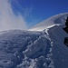 Letzten Schritte zum Gipfel, ca. 150m hinter den Bergsteigern