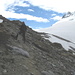 risalendo la morena,a destra il ghiacciaio del monte Leone