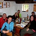 ....E' cena : Penne al pesto,polenta e formaggio.
 Da sx: Chiara, Francesco,Ewuska, Fausto,Denis,paolo,AnnaMaria