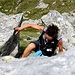 .Con Chiara e Ewa saliamo alla cima del Masnee,il resto del gruppo ci attente alla bocchetta .