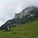 P.1311m (bei Steig) unter den Seilen der Kastenbahn. Einige Meter weiter ...