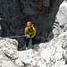 Sommet de la Tour Delago, départ du 1er rappel