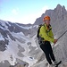 Sommet de la Tour Delago, départ du 3ème rappel...un petit sourire pour la photo ?