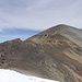 Rückblick zum Cerro Khiar Kherini. Wie immer: Südseitig Schnee und Schutt, nordseitig Schutt und Farbenpracht.