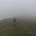 Kurz vor dem Gipfel im Nebel