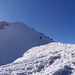 Steilstufe am NW-Grat direkt unterhalb des Gipfels