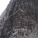 Die Leitern über die erste Felswand.