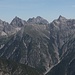 Blick auf Dremelspitze, Schleckerspitze und Bergwerkskopf