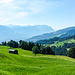 Aussicht von Wildhaus auf das Rheintal.