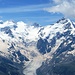 Zoom dalla cima sul gruppo Bernina