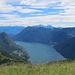 Blick hinunter zum Lago di Lugano - und nach Italien