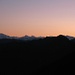 Der Tag verabschiedet sich mit einer schönen Abendstimmung mit Blick auf das Monte Rosa-Massiv sowie die Walliser 4000er