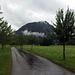 der markante, dunkle Doppelgipfel. Sauwetter!