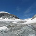 Auf ca. 2700 m verlasse ich den Gletscher schon wieder. Rückblick zum Sardonapass