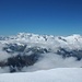 Monte Rosa - Liskamm - Stahlhorn - Pollux - Rimpfischhorn - Allalinhorn - Alphubel - Täschhorn