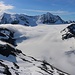 Kaum zu glauben wenn man das Foto ansieht - aber es ist Sommer im Juli 2014!<br /><br />Glacier du Giétro, La Ruinette (3875,0m) und Mont Blanc de Cheilon (3870m)