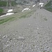 Der Schuttkegel vom Altmann-(Nebengipfel) mit gelegentlichem Steinschlag.<br />In der linken Hälfte sieht man das ZickZack vom (nicht mehr unterhaltenen) Löchlibetterweg. In den steilen Rinnen lag noch etwas AltSchnee - im August wahrscheins besser begehbar.