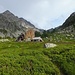 Alpe Valdeserta. Auf der Hütte ist "Alpe Zerta" geschrieben