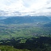 Der faszinierende Blick über das Rheintal. Auf diesem Bild ist das ganze Fürstentum Liechtenstein zu sehen.
