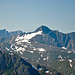 Blick zu den bekannten Bergen auf Senja.