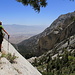 [u Alpin_Rise] on the Ebersbacher Ledges with a heavy backpack today, looking back to Lone Pine and the Owens Valley