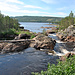 Blick aus dem Muddus-Nationalpark auf einen der größten Flüsse Schwedens, den Luleälv.